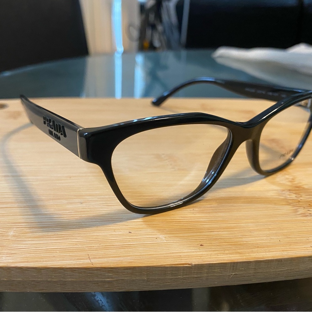 Brand New PR 03WV Prada Black Rectangular Eyeglasses